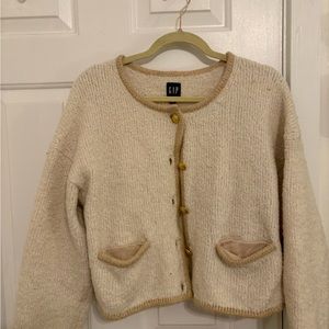 GAP Cream Cardigan Sweater Cozy Knit